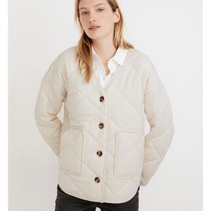 Madewell Quilted Merino Sweater Jacket M